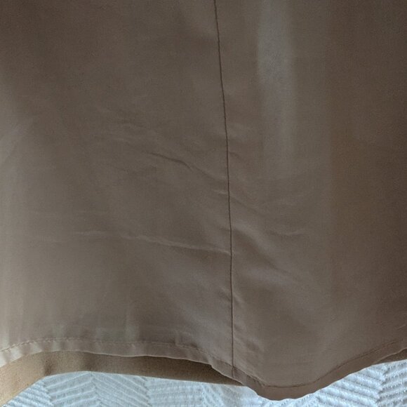 UN JOUR AILLEURS Paris Wool Blend Beige Pencil Skirt Size 10 Office - Picture 6 of 11